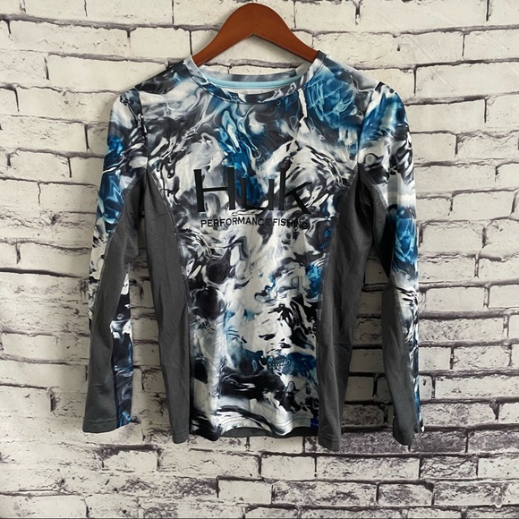 Huk Mossy Oak Camo Performance Icon Long Sleeve Shirt SZ S - Picture 1 of 4